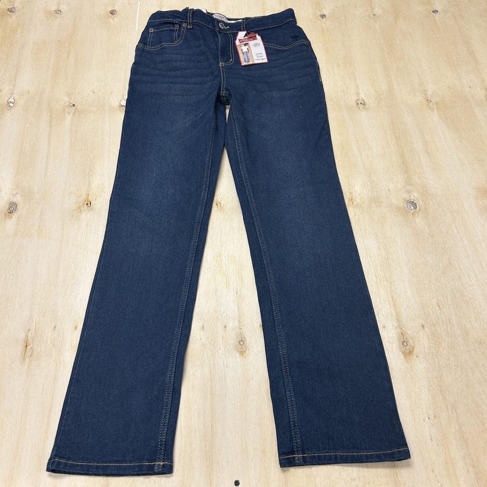 Levi Strauss Signature Jeans Boys 16 Reg 29x30 Straight Denim Adjustable Waist